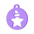 Star with hat Decoration Ornament.stl Christmas Spirit Designs - Coasters & Decoration Ornaments
