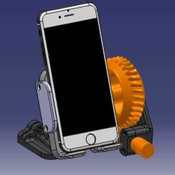 Capture_1.JPG Free STL file Geared SmartPhone Stand・3D printable design to download, NedalLive