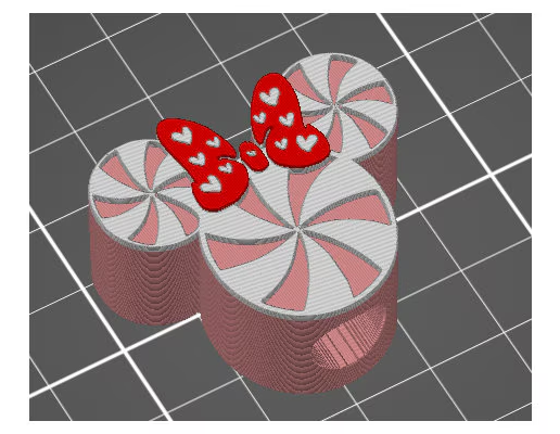 min1.png Mouse with Bow Valentine Heart Peppermint Swirl With Bow Straw Topper STL 3D Print File Tumbler Charm For 10mm Straws
