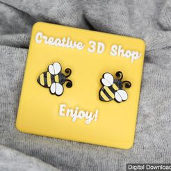 Pee: ha bad cd rae] 3D file Bumblebee Earrings STL Files | Digital Download | 3D STL File | 3D Printing Files | 3D Printer STL Files For Printing・3D printer design to download
