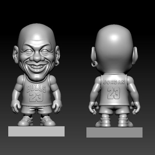 🇯🇴 NBA Michael Jordan chibi statue 3d Print・ STL File for