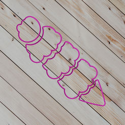 1.png Файл STL Контурный набор для мороженого COOKIE CUTTER・Дизайн 3D принтера для загрузки