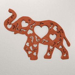 Elephant-Wall-Decoration-WARAJ58-Preview.jpg STL file Elephant Wall Decoration WARAJ58・3D print object to download