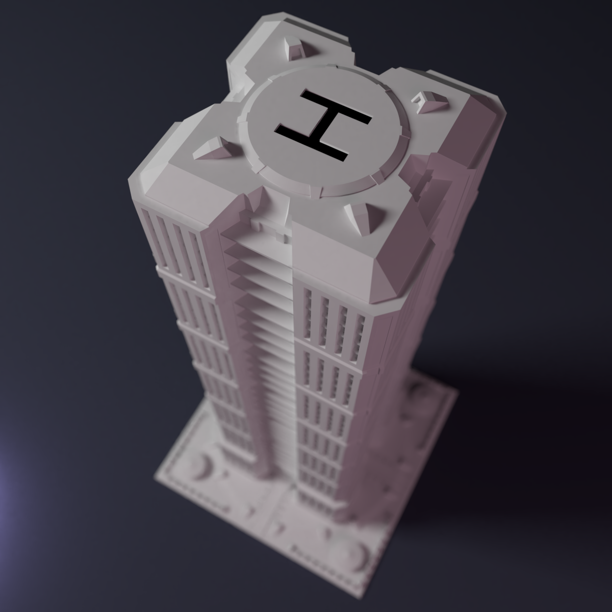 Skyscraper-3.png Free 3D file Skyscraper - Building - For board games like Monsterpocalypse・3D printing template to download, Rayjunx