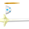 Azreals-Blade.png Azrael's Blade | Lucifer Flaming Sword | Unique x3 Part Design | Wall Mount or Plinth Available | By Collins Creations 3D