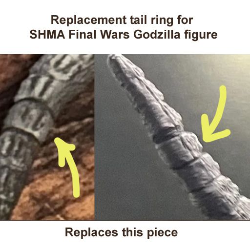 💍 Godzilla replacement tail ring・Free STL File for 3D printing・Cults