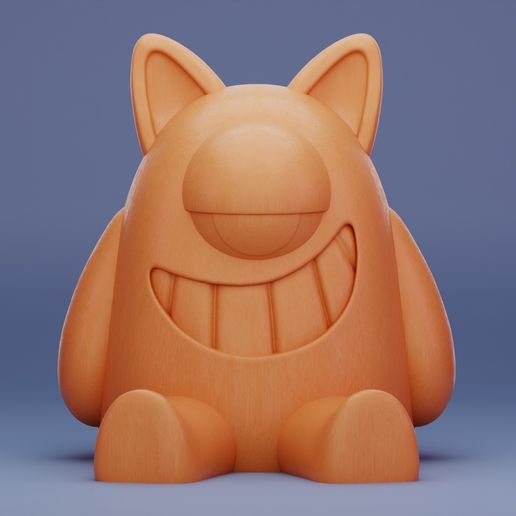 1000021233.jpg Cute Sitting Monster 3D Printing Model