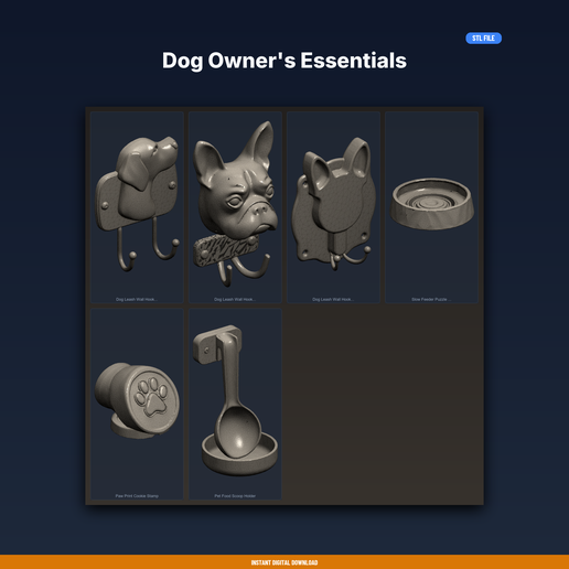 Dog Owner's Essentials - 6-Model STL Bundle