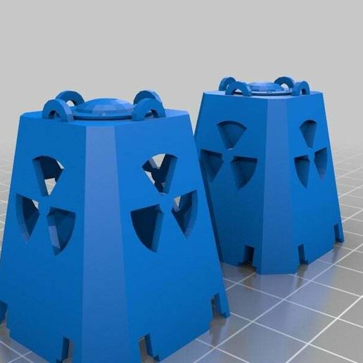 Download free stl file radioactive waste containers 3d printer design