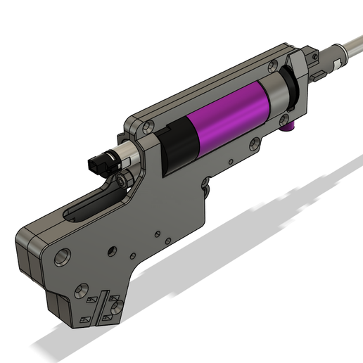 V2 gearbox for Gate Pulsar H & Silent Industries Alpha hop-up chamber 3D model