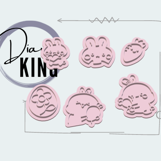 easter / rabbit / basket / basket / duck / eggs / carrot 3D model