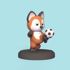 Cod1630-SoccerFox-1.jpg 3D file Soccer Fox・3D print model to download