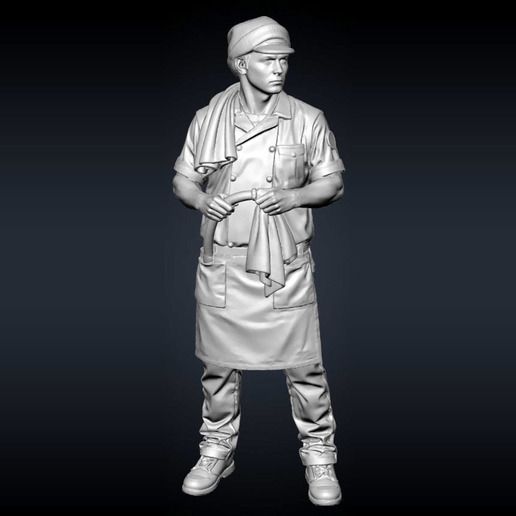 Night Shift Diner - Cook with Towel on Shoulder