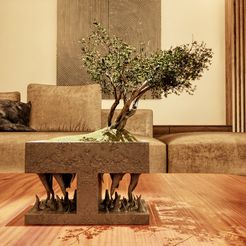 sCDm1-u3wt2bwucflr3sdqnssybycp.jpg STL file Cliff Bonsai Planter - Japanese Art・Design to download and 3D print