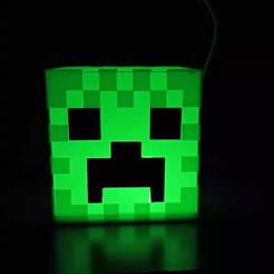 asdasd.jpg Creeper Nightstand Lamp - Minecraft