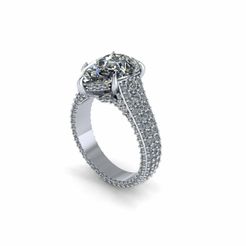 1.jpg STL file Pear Wedding Diamond Ring R2・3D printing design to download