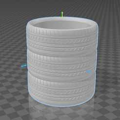 rueda-auto.png 3MF file car wheel matte / flattened tires gomera・3D printing design to download