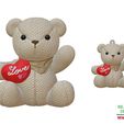 Valentine-Knitting-Bear-and-Pendant-11.jpg Valentine Knitting Bear and Pendant 3D Printable Model