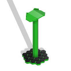 1.png Archivo STL Soporte para auricular hexagonal・Plan para descargar y imprimir en 3D