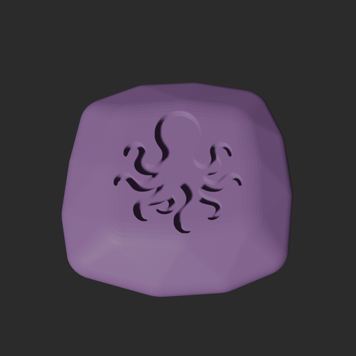 Octopus Stone - 3D Printable Game Token
