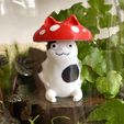 609624AD-658F-400B-A942-3BDD1EDBD134.jpeg STL file Cute Cat with Mushroom Hat Easy Print・3D print object to download