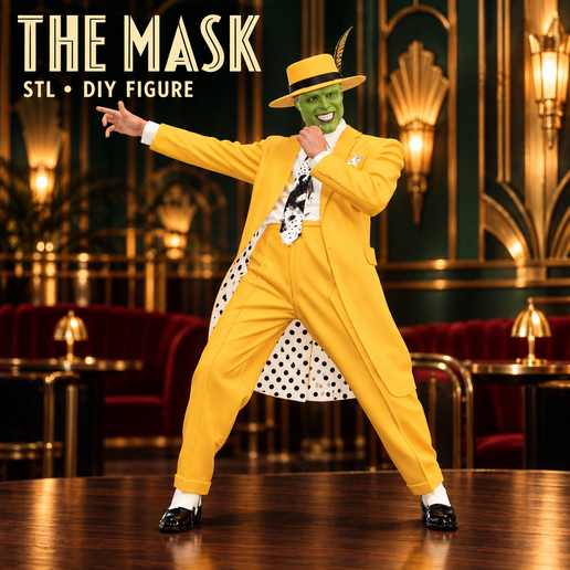 The Mask STL – Jim Carrey Movie Figure | Yellow Suit Collectible Statue for 3D Printing