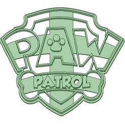logopaw.jpg Fichier STL Logo du coupeur de biscuits Paw Patrol Patrol・Modèle à télécharger et à imprimer en 3D
