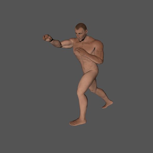 4.jpg 3D file Animated Naked Man-Rigged 3d game character Low-poly 3D model・3D printing design to download, igorkol1994