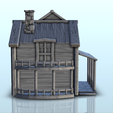 6.png Western house with terraces and roof window (3) - Six Gun Sound Desperado Old Chronicles Gunfight Gutshot Blackwater Gulch Age of Sigmar Warhammer
