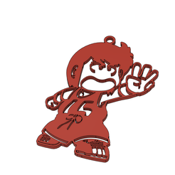 prev3.PNG STL file Earthquake Boy (Dash Kappei). Christmas tree decoration (or key ring)・3D printable design to download