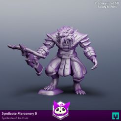 Mercenary-B-front.jpg Fichier 3D Syndicate of the Hunt | Mercenaire B・Plan imprimable en 3D à télécharger