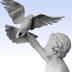 untitled.1982.jpg Free 3D file Boy with dove - modified sculpture・3D printing idea to download, Yehenii