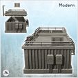3.jpg Modern industrial prefab house with staircase and ventilation system (35) - Modern WW2 WW1 World War Diaroma Wargaming RPG Mini Hobby
