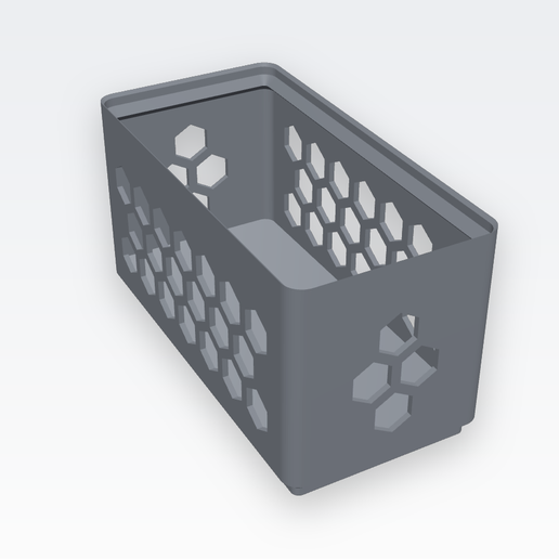 Gridfinity 1x2 6U bandeja de celosía hexagonal / 1x2 6U hexagonal lattice tray