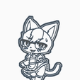 xsd.png STL file RAYMOND WAIFU MAID 3 COOKIE CUTTER / ANIMAL CROSSING /NINTENDO SWITCH CHIBI・3D printable model to download