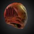DoomGuyHelmetBack34Right.jpg Doom Guy Helmet for Cosplay 3D print model