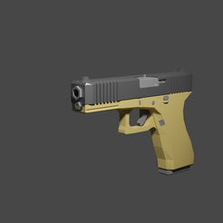glock-rend.png Datei OBJ g17 niedrig poly・Design für 3D-Drucker zum herunterladen