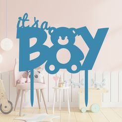 its-a-boy.jpg It's A Boy, Gender Reveal Cake Topper