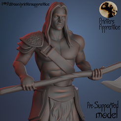fyjd.png The Axe Barbarian  | Pre-supported mini | 30mm |