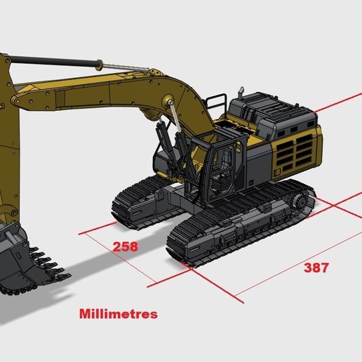 🚜 1/14 Excavator Kitten 394・ 3D File for 3D printing and