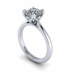 1.jpg STL file Solitaire Diamond Ring R23・3D printable design to download