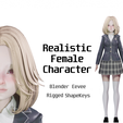 0.png School Girl - Realistic Female Character - Blender Eevee