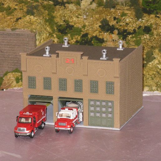 Fire_Station_21_007.JPG HO Scale Fire Station