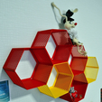 Capture d’écran 2017-08-24 à 11.48.16.png Free 3D file Hexagon fractal shelf・Design to download and 3D print