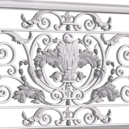 🤺 Wrought Classic Balcony Railing 3D model・ STL File for 3D printing・Cults