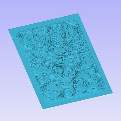 💐 Pattern with Flower・Free STL File for 3D printing and CNC machining ...
