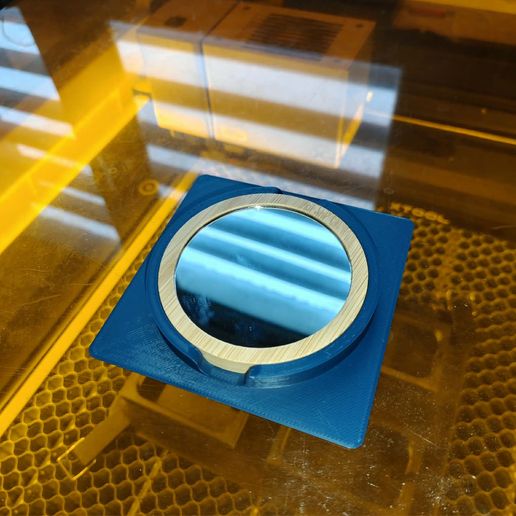 Laser-engraving template for round bamboo mirror, compatible with Xtool M1, M1 Ultra, P2S, F1,...