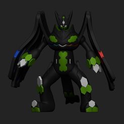 zygarde-100-pronto.jpg Download OBJ file Zygarde 100%(with cuts and as a whole) • 3D printer model, erickantunesxd123