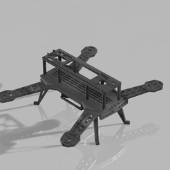 FPV-Drone-Frame-2-v5.png STL-Datei FPV Drohne Rahmen・Modell für 3D-Drucker zum Herunterladen