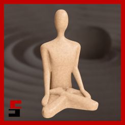 2.jpg Fichier STL Sculpture de yoga méditation Décoration intérieure Pose de yoga Art abstrait・Design pour imprimante 3D à télécharger